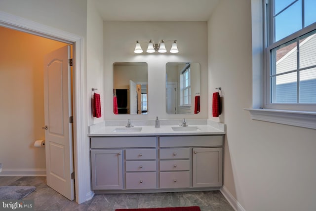 bathroom with vanity