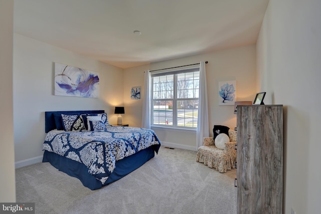 view of carpeted bedroom