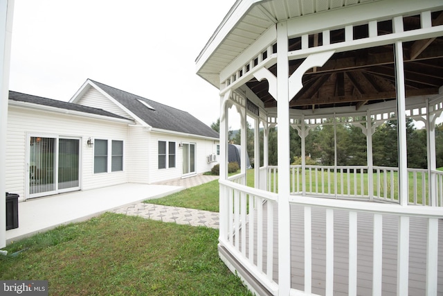 view of yard featuring a gazebo