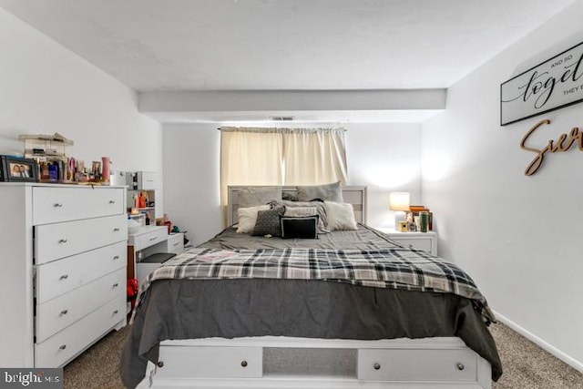 view of carpeted bedroom