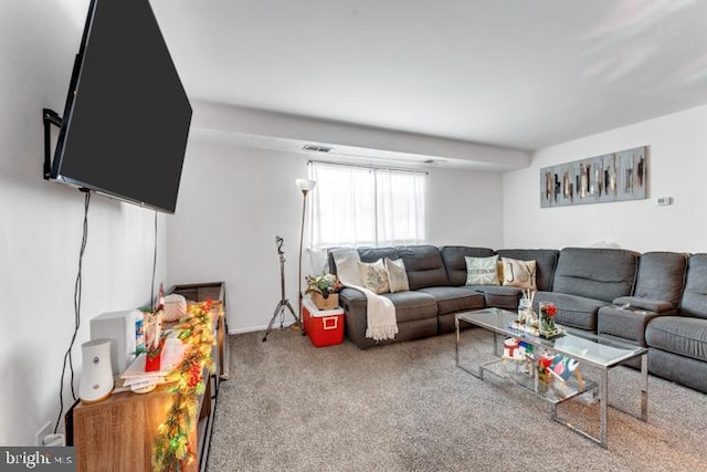 view of carpeted living room