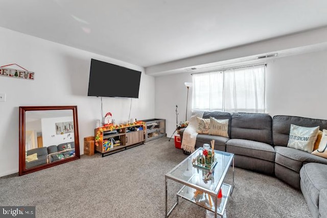 view of carpeted living room