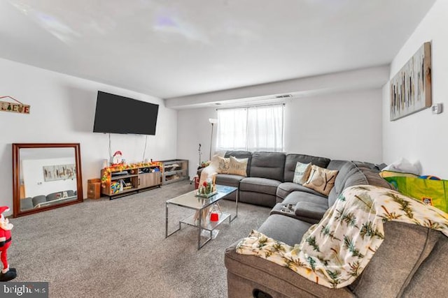 view of carpeted living room