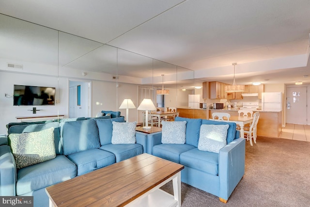 view of carpeted living room