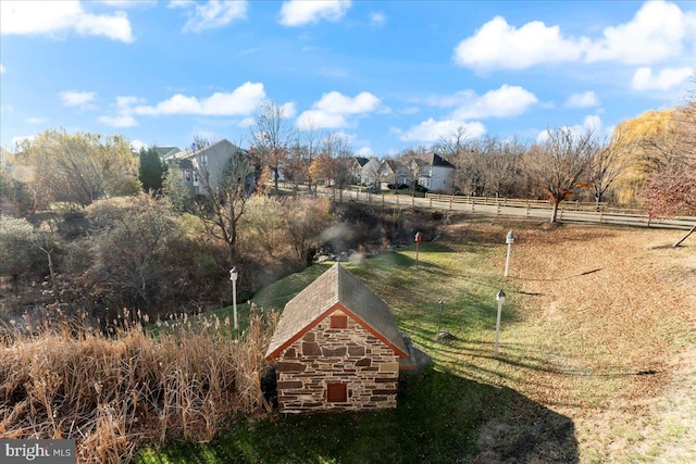 view of community featuring a rural view