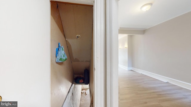 hall featuring light hardwood / wood-style floors