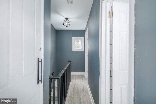 hall featuring light hardwood / wood-style flooring