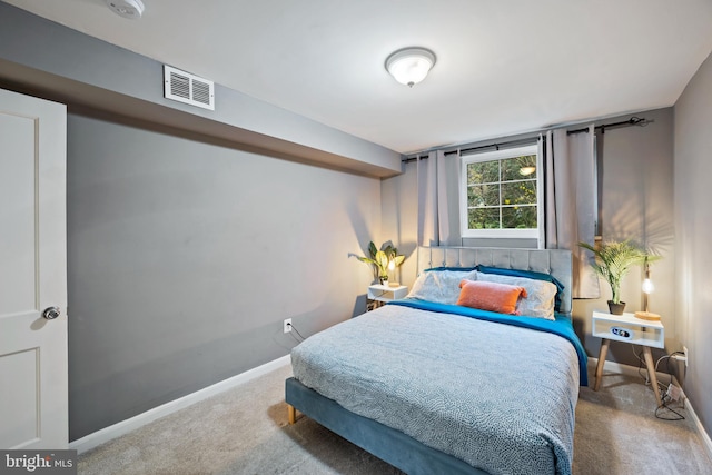 bedroom with carpet floors