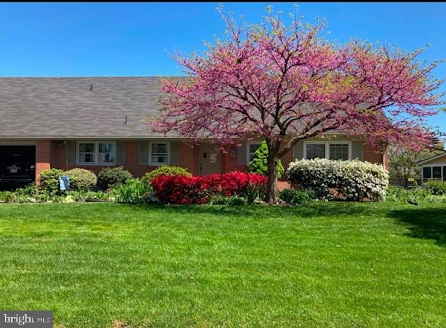 view of front of property with a front yard