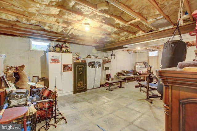 view of basement