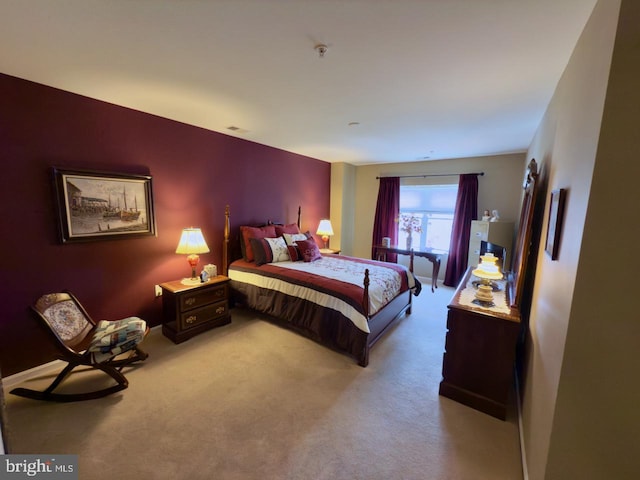 view of carpeted bedroom