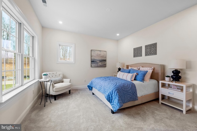 view of carpeted bedroom