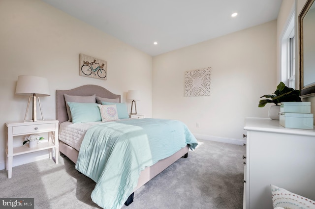 view of carpeted bedroom