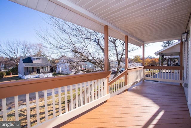 wooden deck with a porch