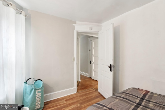 bedroom featuring light hardwood / wood-style floors