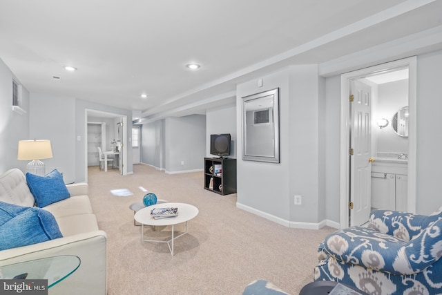 view of carpeted living room