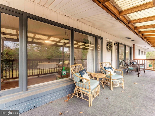 view of patio with covered porch