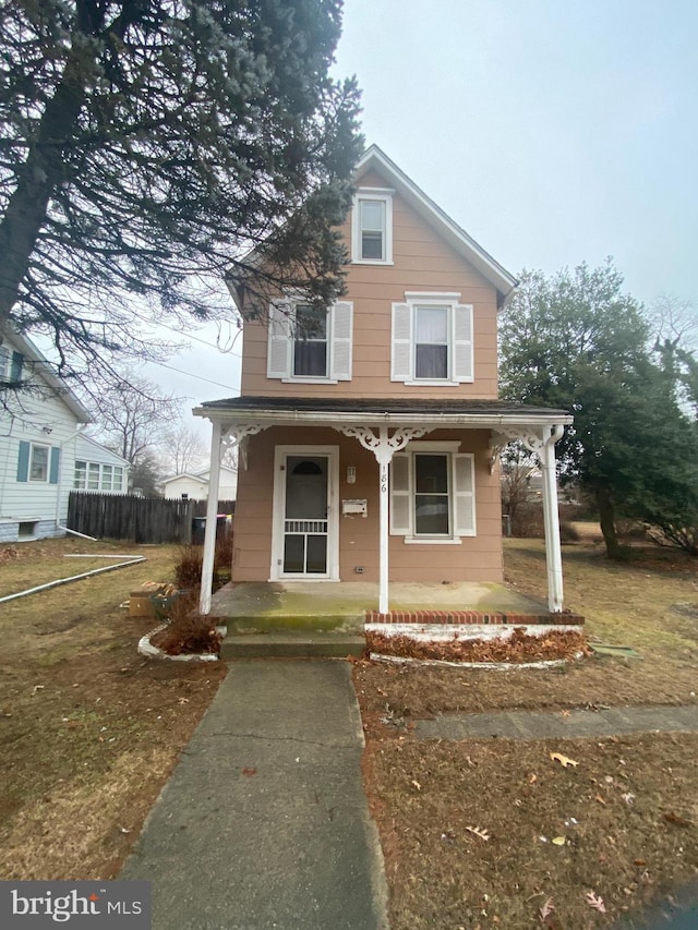 view of front of house featuring covered porch