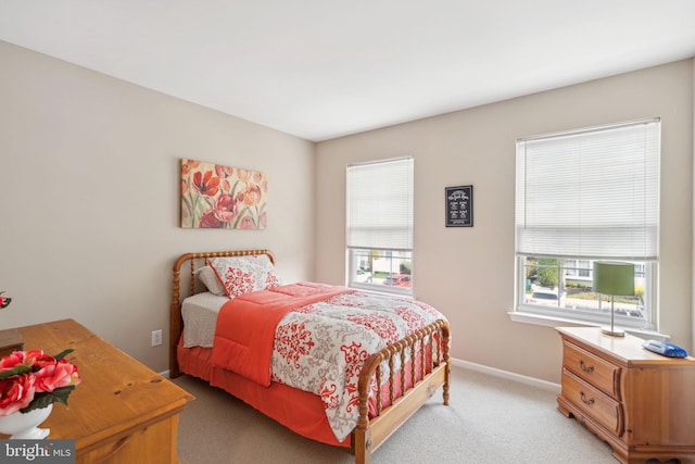 view of carpeted bedroom