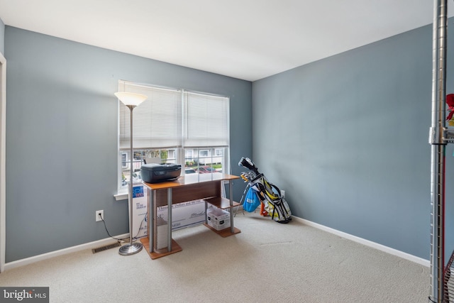 office featuring carpet flooring