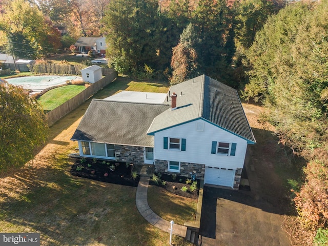 birds eye view of property