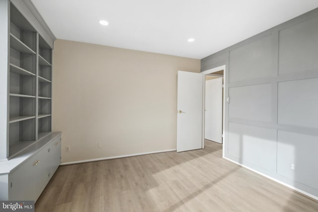 empty room featuring light hardwood / wood-style flooring