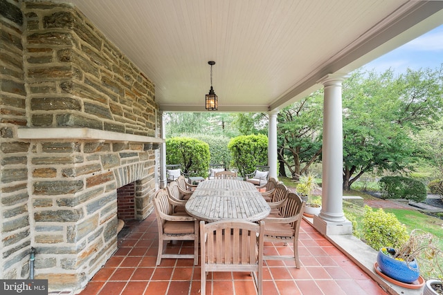 view of patio / terrace featuring a porch