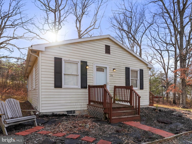 view of bungalow-style home