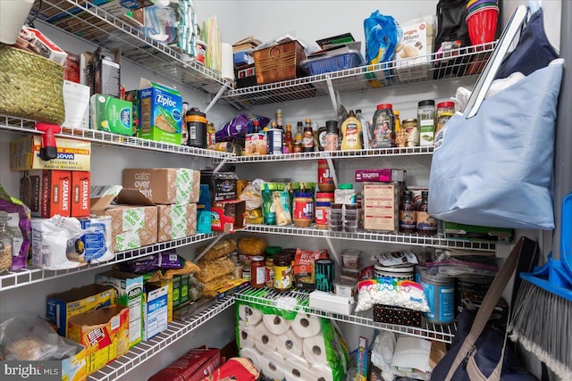 view of pantry