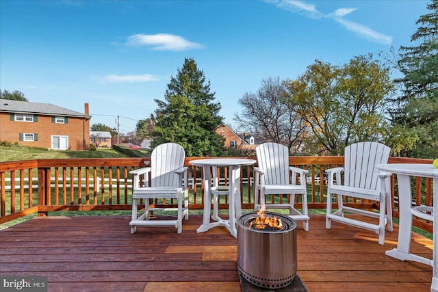 view of wooden deck