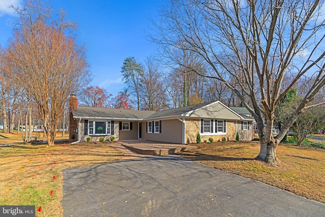 view of single story home