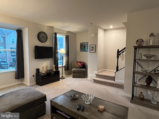 view of carpeted living room