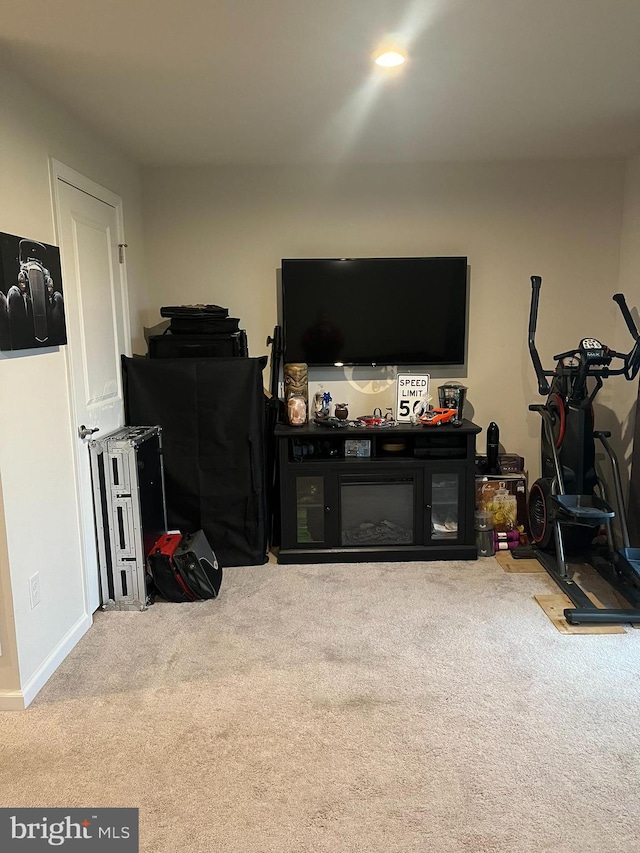 view of carpeted living room