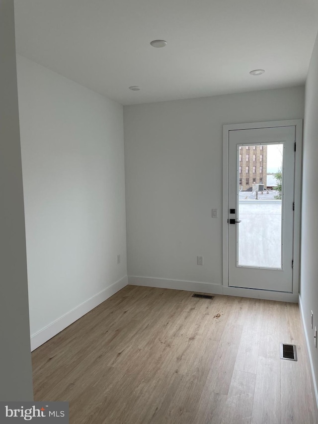 entryway featuring light wood-type flooring