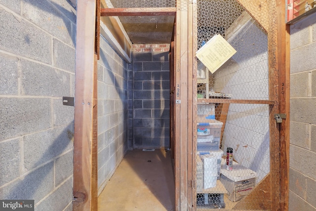 bathroom featuring concrete flooring