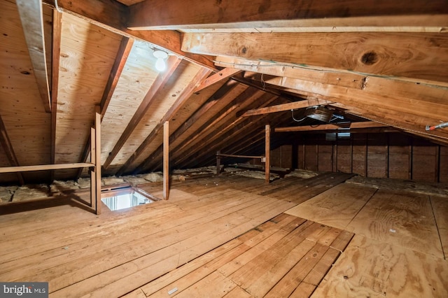 view of attic