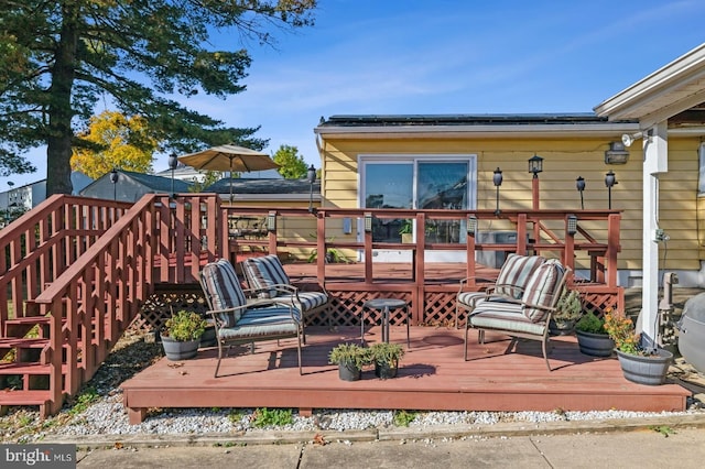 view of wooden deck