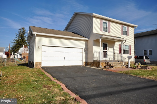 view of front facade with a garage