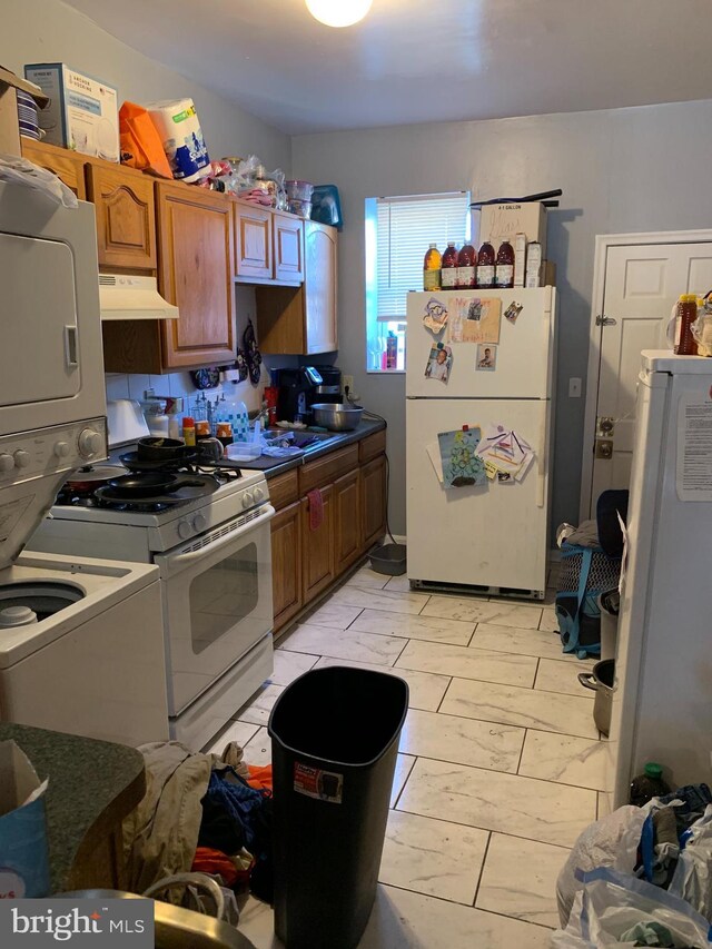 kitchen with white appliances