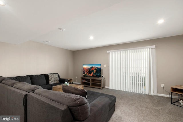 view of carpeted living room