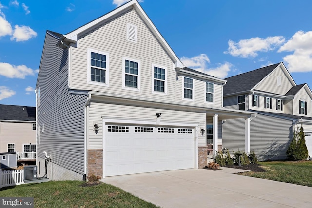 front of property featuring a garage