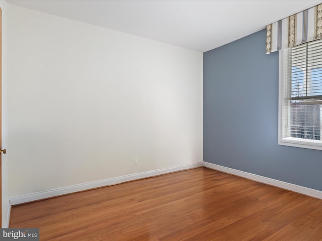 empty room featuring wood-type flooring