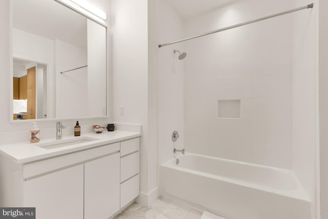 bathroom with vanity and shower / bathtub combination