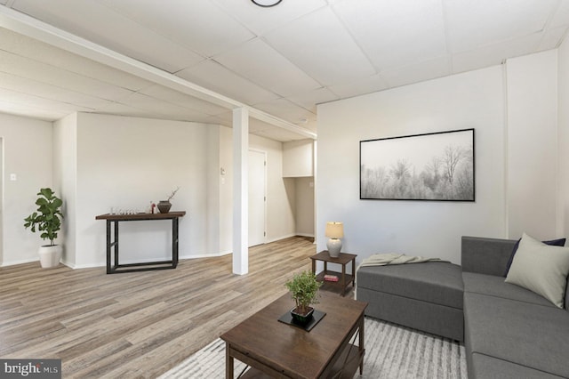 living room featuring hardwood / wood-style flooring