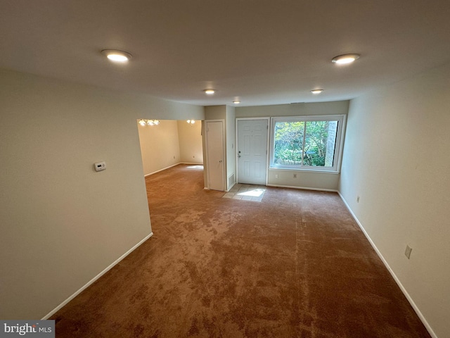 view of carpeted empty room