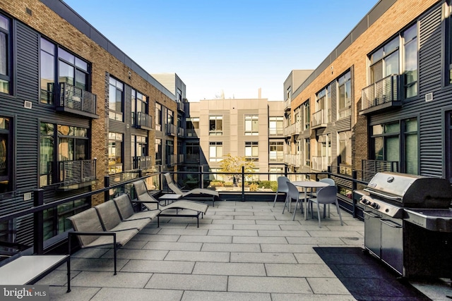 view of patio featuring area for grilling