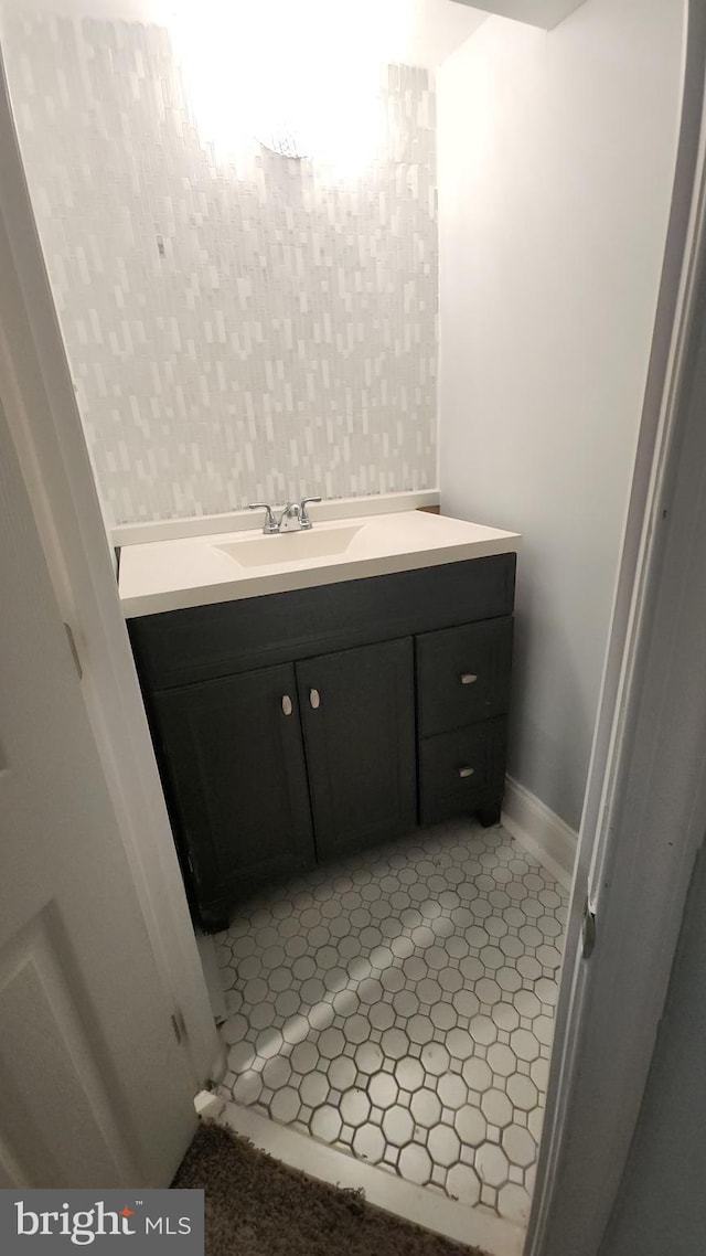 bathroom with vanity