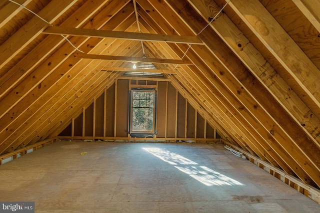 view of attic