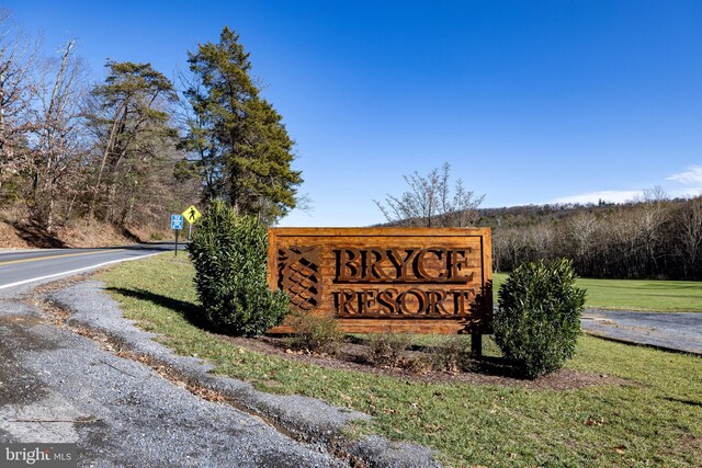 view of community sign