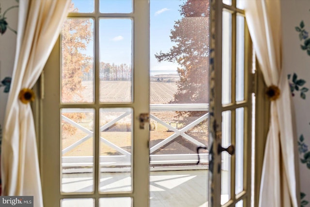 entryway with french doors